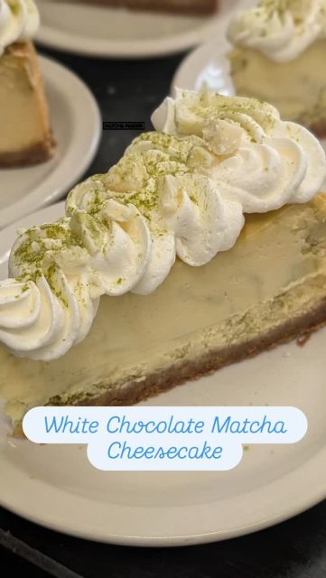 White Chocolate Matcha Cheesecake