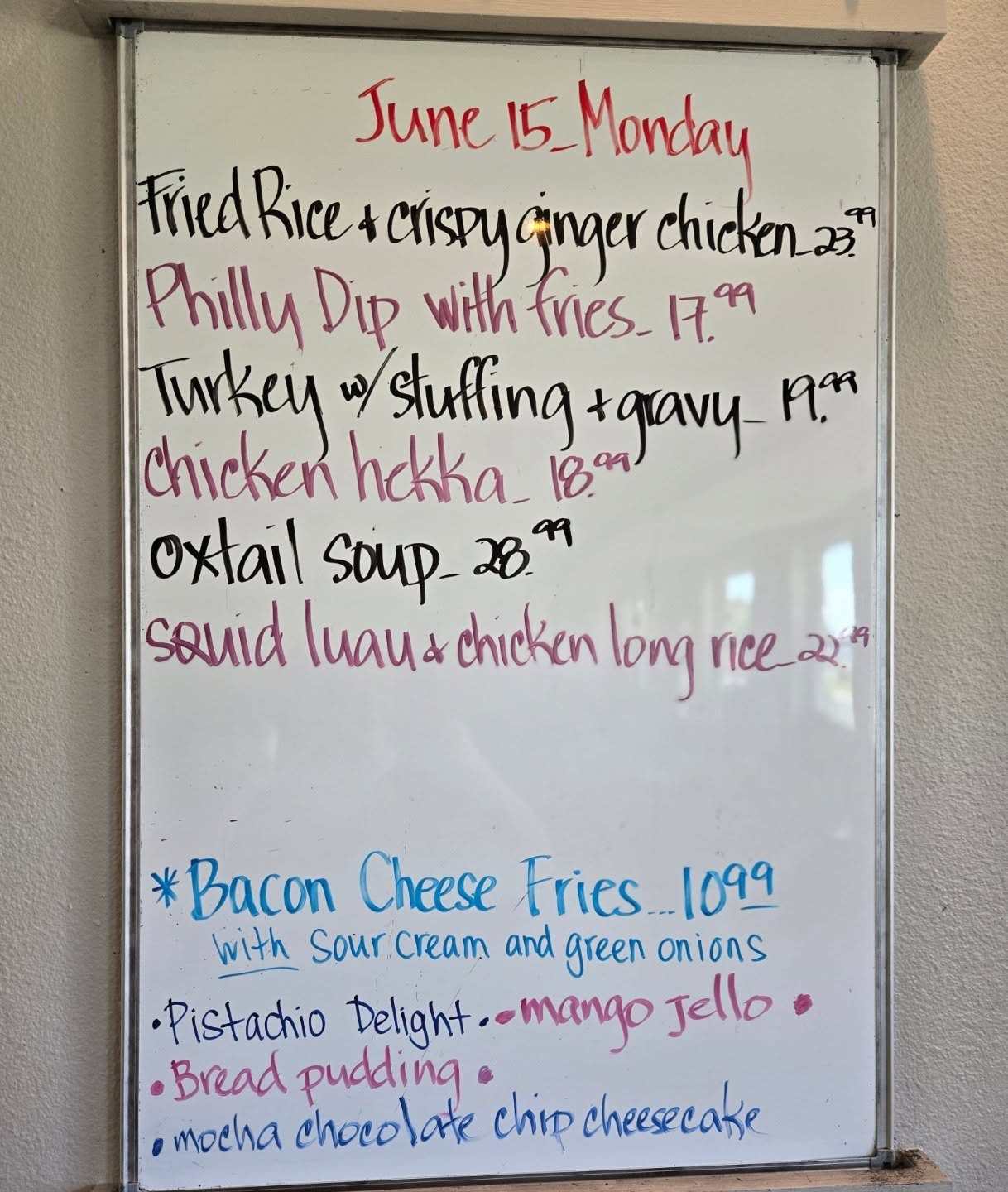 Monday Specials