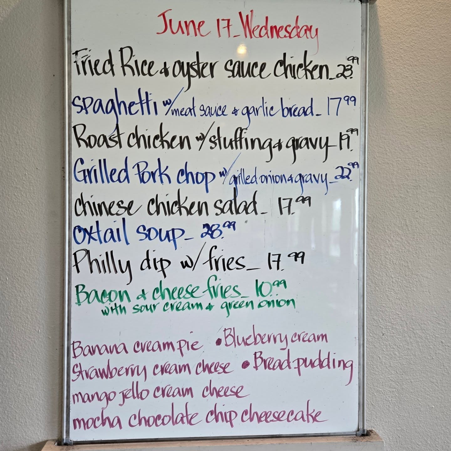 Wednesday Specials