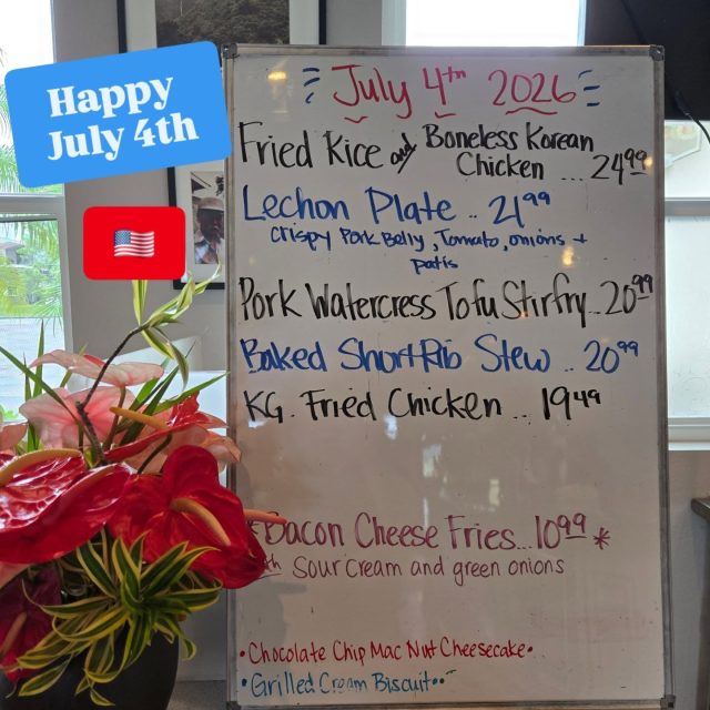 Have a great July 4th and be safe.
We will close at 2pm today.
