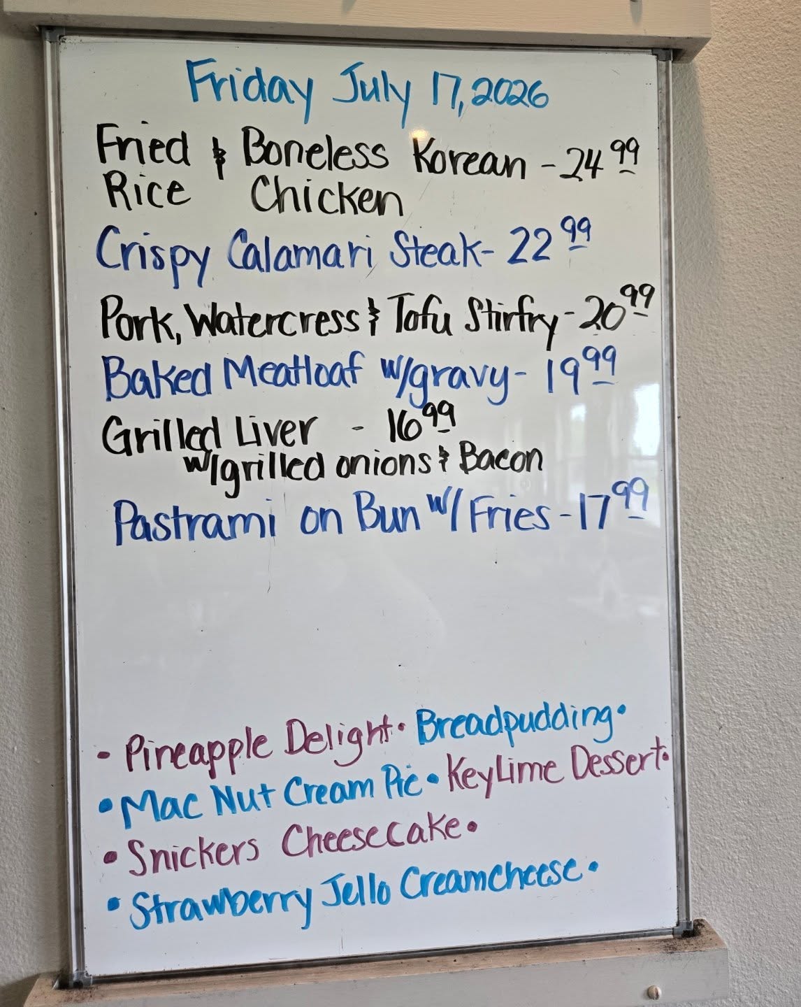 Friday Specials