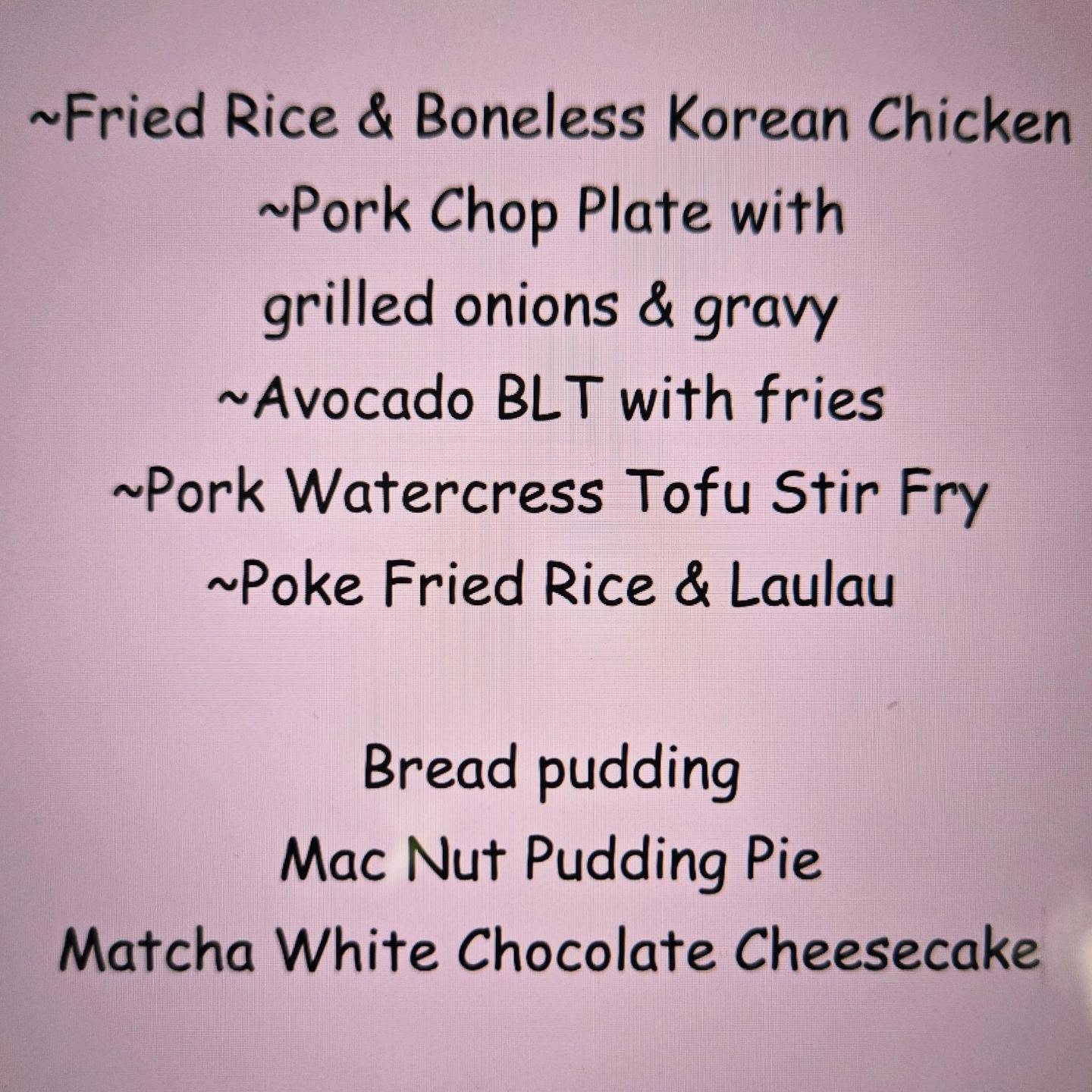Friday Specials