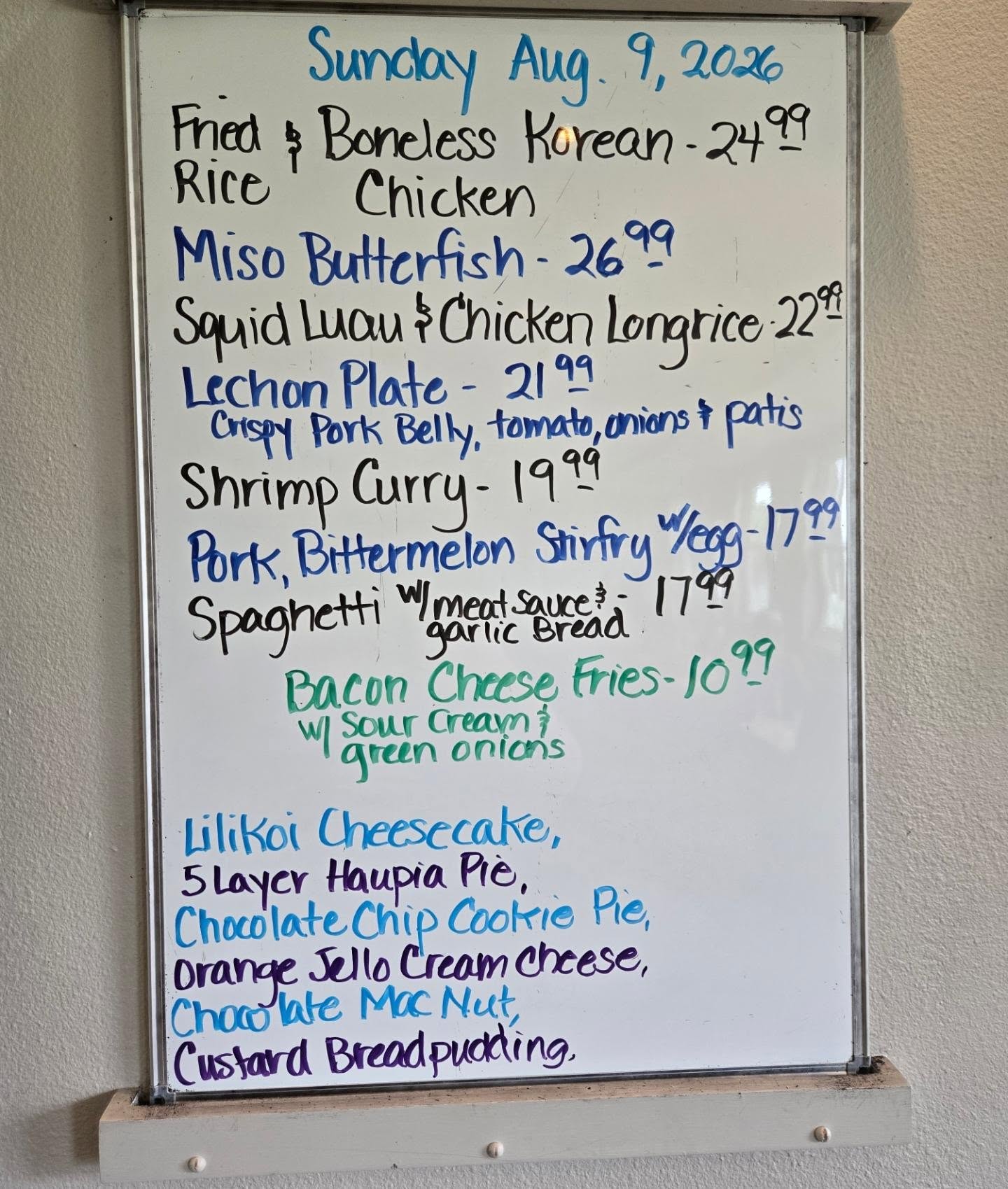 Sunday Specials