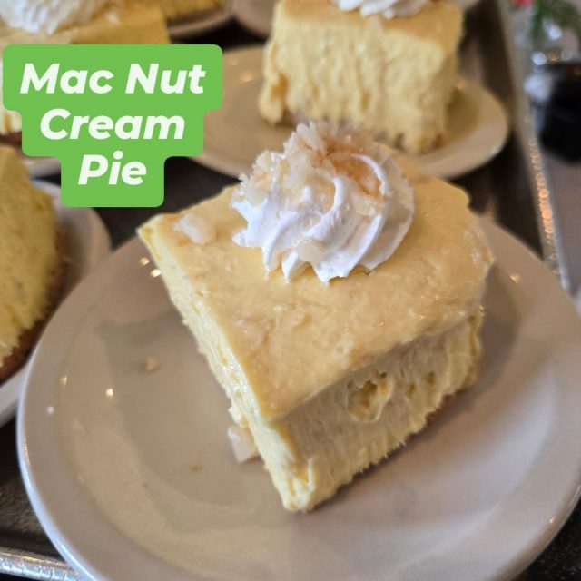 Mac Nut
Cream
Pie
