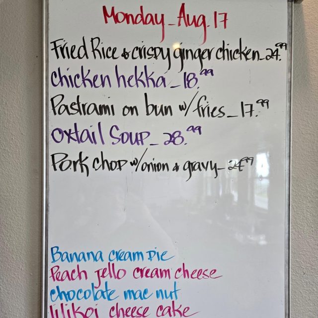 Monday Specials 
We are open today for dine in and take out 😁