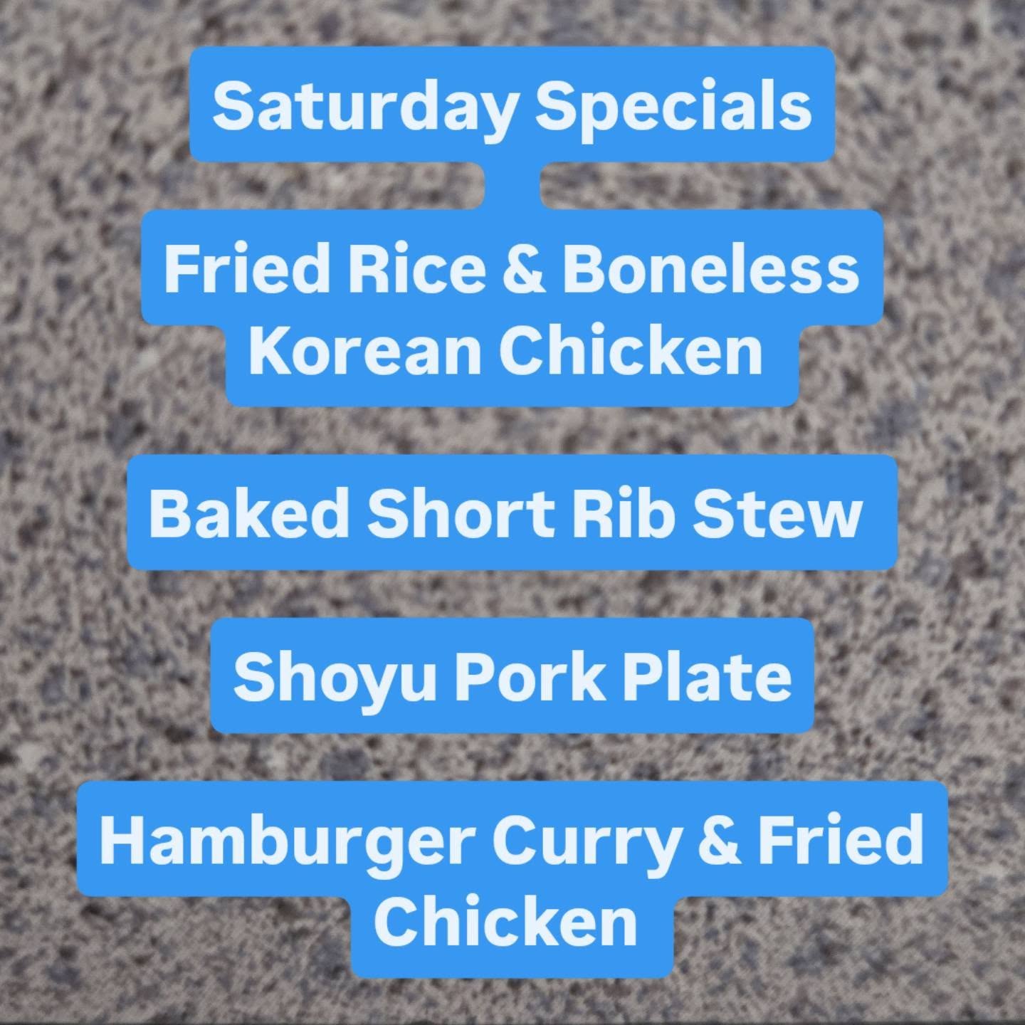 Saturday Specials