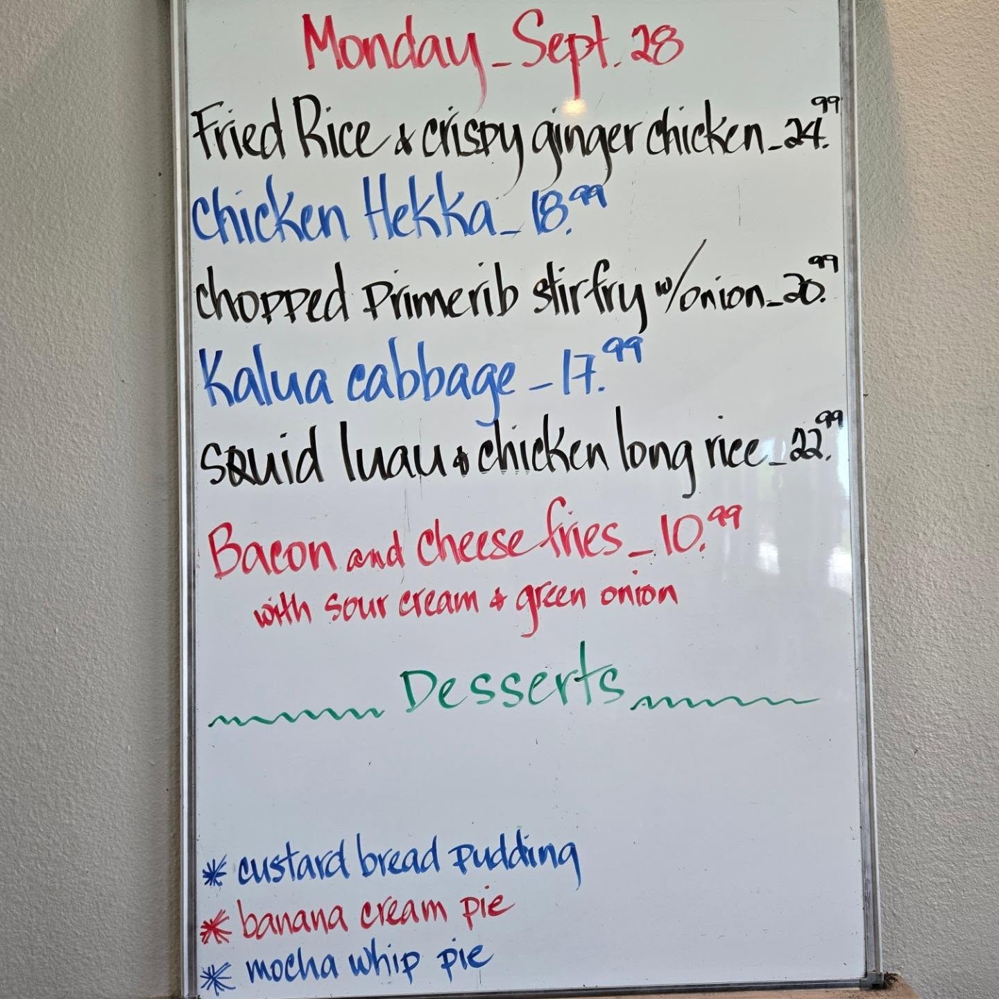 Monday Specials